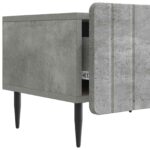 vidaXL TV skrinka Betónovo sivá 147 x 34,5 x 32 cm Kompozitné drevo – Obrázok 9
