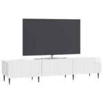 vidaXL TV skrinka Biela s vysokým leskom 147 x 34,5 x 32 cm – Obrázok 3
