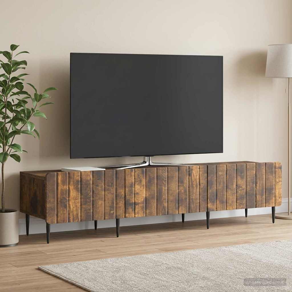 894480_1.jpg vidaXL TV skrinka Dymový dub 147 x 34,5 x 32 cm Kompozitné drevo – Obrázok 1