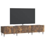 vidaXL TV skrinka Dymový dub 147 x 34,5 x 32 cm Kompozitné drevo – Obrázok 3