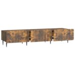 vidaXL TV skrinka Dymový dub 147 x 34,5 x 32 cm Kompozitné drevo – Obrázok 5