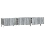 vidaXL TV skrinka Sivá sonoma 147 x 34,5 x 32 cm Kompozitné drevo – Obrázok 5