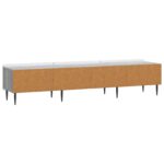 vidaXL TV skrinka Sivá sonoma 147 x 34,5 x 32 cm Kompozitné drevo – Obrázok 8
