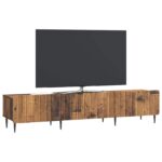 vidaXL TV skrinka Staré drevo 147 x 34,5 x 32 cm Kompozitné drevo – Obrázok 3