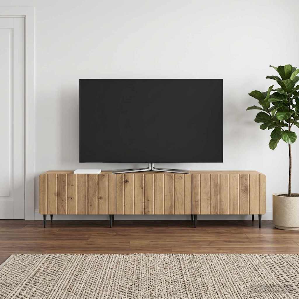 894484_1.jpg vidaXL TV skrinka Dub artisan 147 x 34,5 x 32 cm Kompozitné drevo – Obrázok 1