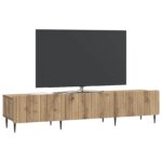 vidaXL TV skrinka Dub artisan 147 x 34,5 x 32 cm Kompozitné drevo – Obrázok 3