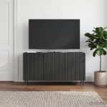 vidaXL TV skrinka Čierna 99 x 34,5 x 52 cm Kompozitné drevo
