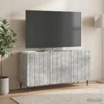 vidaXL TV skrinka Betónovo sivá 99 x 34,5 x 52 cm Kompozitné drevo – Obrázok 4