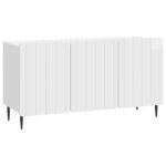 vidaXL TV skrinka Biela s vysokým leskom 99 x 34,5 x 52 cm – Obrázok 2