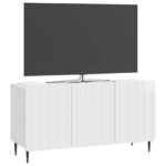 vidaXL TV skrinka Biela s vysokým leskom 99 x 34,5 x 52 cm – Obrázok 3