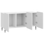 vidaXL TV skrinka Biela s vysokým leskom 99 x 34,5 x 52 cm – Obrázok 5