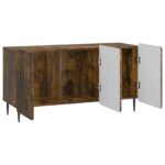 vidaXL TV skrinka Dymový dub 99 x 34,5 x 52 cm Kompozitné drevo – Obrázok 5