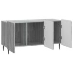 vidaXL TV skrinka Sivá sonoma 99 x 34,5 x 52 cm Kompozitné drevo – Obrázok 5