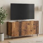 vidaXL TV skrinka Staré drevo 99 x 34,5 x 52 cm Kompozitné drevo – Obrázok 4