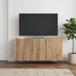 vidaXL TV skrinka Dub artisan 99 x 34,5 x 52 cm Kompozitné drevo