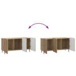 vidaXL TV skrinka Dub artisan 99 x 34,5 x 52 cm Kompozitné drevo – Obrázok 11