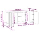 vidaXL TV skrinka Dub artisan 99 x 34,5 x 52 cm Kompozitné drevo – Obrázok 13
