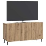 vidaXL TV skrinka Dub artisan 99 x 34,5 x 52 cm Kompozitné drevo – Obrázok 3
