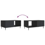 vidaXL Konferenčný stolík Čierna 90 x 50 x 40 cm Kompozitné drevo – Obrázok 9