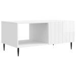 vidaXL Konferenčný stolík Biela s vysokým leskom 90 x 50 x 40 cm – Obrázok 2