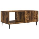 vidaXL Konferenčný stolík Dymový dub 90 x 50 x 40 cm Kompozitné drevo