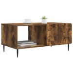 vidaXL Konferenčný stolík Dymový dub 90 x 50 x 40 cm Kompozitné drevo – Obrázok 2