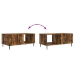 vidaXL Konferenčný stolík Dymový dub 90 x 50 x 40 cm Kompozitné drevo – Obrázok 9