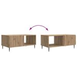 vidaXL Konferenčný stolík Dub artisan 90 x 50 x 40 cm Kompozitné drevo – Obrázok 10