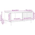 vidaXL Konferenčný stolík Dub artisan 90 x 50 x 40 cm Kompozitné drevo – Obrázok 12