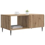vidaXL Konferenčný stolík Dub artisan 90 x 50 x 40 cm Kompozitné drevo – Obrázok 3