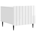 vidaXL Konferenčný stolík Biela s vysokým leskom 49 x 50 x 42 cm – Obrázok 2