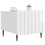 vidaXL Konferenčný stolík Biela s vysokým leskom 49 x 50 x 42 cm – Obrázok 3