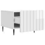 vidaXL Konferenčný stolík Biela s vysokým leskom 49 x 50 x 42 cm – Obrázok 4