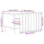vidaXL Konferenčný stolík Sivá sonoma 49 x 50 x 42 cm Kompozitné drevo – Obrázok 10