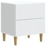 vidaXL Nočný stolík Biela 43 x 34,5 x 48 cm Kompozitné drevo