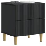 vidaXL Nočný stolík Čierna 43 x 34,5 x 48 cm Kompozitné drevo – Obrázok 2