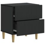 vidaXL Nočný stolík Čierna 43 x 34,5 x 48 cm Kompozitné drevo – Obrázok 3