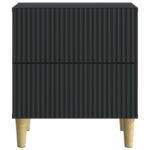 vidaXL Nočný stolík 2 pcs Čierna 43 x 34,5 x 48 cm Kompozitné drevo – Obrázok 5