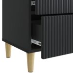vidaXL Nočný stolík 2 pcs Čierna 43 x 34,5 x 48 cm Kompozitné drevo – Obrázok 9