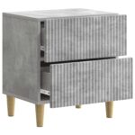 vidaXL Nočný stolík Betónovo sivá 43 x 34,5 x 48 cm Kompozitné drevo – Obrázok 3