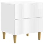 vidaXL Nočný stolík 2 pcs Biela s vysokým leskom 43 x 34,5 x 48 cm – Obrázok 3