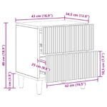 vidaXL Nočný stolík so zásuvkou 2 pcs Dymový dub 43 x 34,5 x 48 cm – Obrázok 10