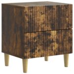 vidaXL Nočný stolík so zásuvkou 2 pcs Dymový dub 43 x 34,5 x 48 cm – Obrázok 3