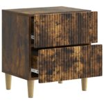 vidaXL Nočný stolík so zásuvkou 2 pcs Dymový dub 43 x 34,5 x 48 cm – Obrázok 4