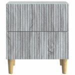 vidaXL Nočný stolík Sivá sonoma 43 x 34,5 x 48 cm Kompozitné drevo – Obrázok 4