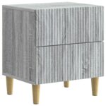 vidaXL Nočný stolík so zásuvkou 2 pcs Sivá sonoma 43 x 34,5 x 48 cm – Obrázok 3