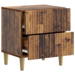 vidaXL Nočný stolík Staré drevo 43 x 34,5 x 48 cm Kompozitné drevo – Obrázok 3
