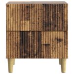 vidaXL Nočný stolík Staré drevo 43 x 34,5 x 48 cm Kompozitné drevo – Obrázok 4