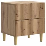 vidaXL Nočný stolík so zásuvkou 2 pcs Dub artisan 43 x 34,5 x 48 cm – Obrázok 3