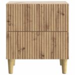 vidaXL Nočný stolík so zásuvkou 2 pcs Dub artisan 43 x 34,5 x 48 cm – Obrázok 5